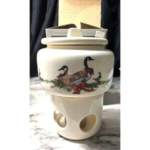 VTG 1986 Potpourri Press Room Scenter Votive Holder Simmer Pot Geese (2772)